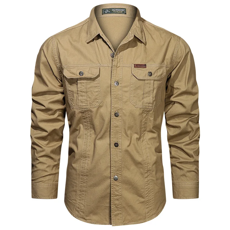 Camisa Cargo de Algodão Vintage
